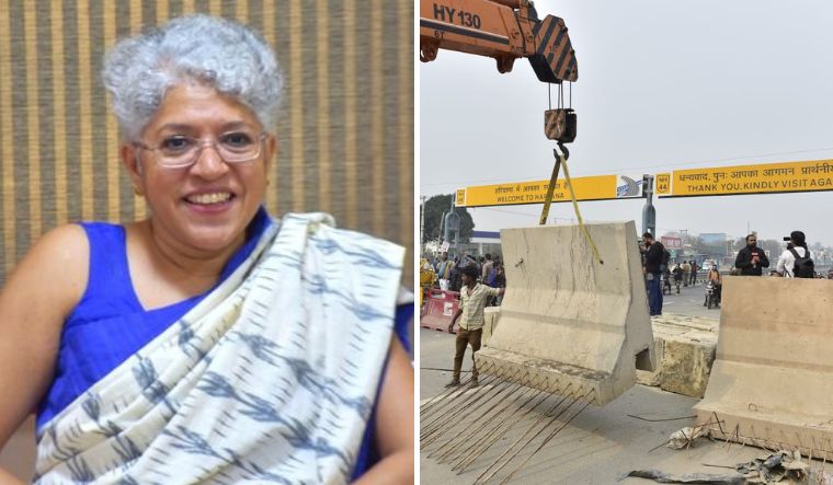 Madhura Swaminathan slammed the Haryana government for putting up barricades to prevent farmers from entering Delhi